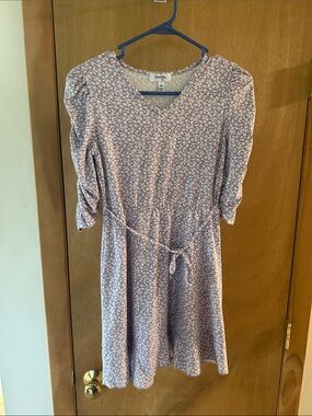 Speechless Lavender Floral Casual Girls Dress